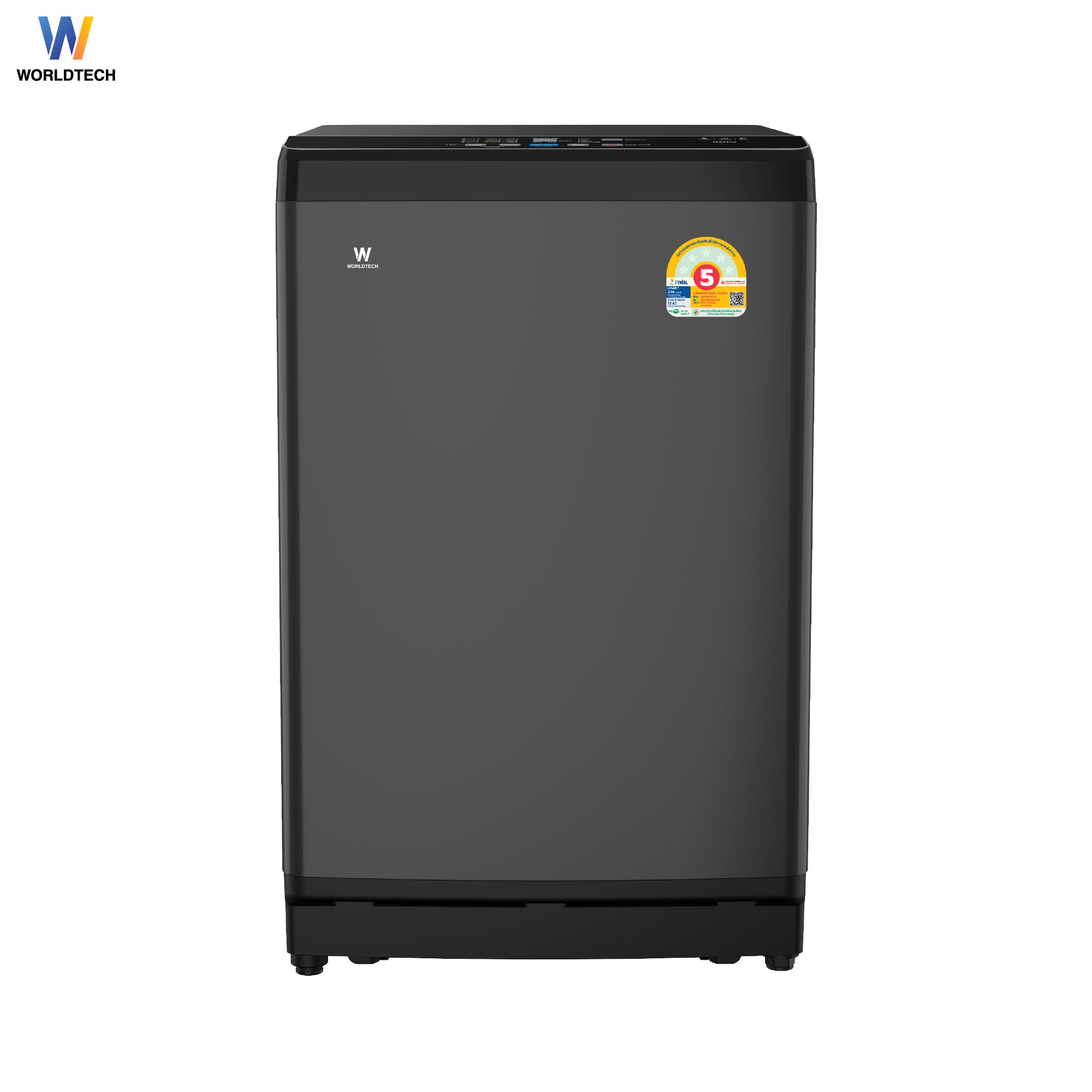 เครื่องซักผ้าฝาบน WORLDTECH รุ่น WT-MB120-620 ขนาด 12KG. สีเทา-ดำ_0